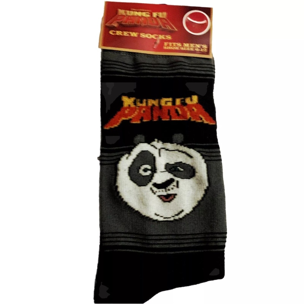 Dreamworks Kung Fu Panda Movie Icon Printed Crew Socks Adult OS